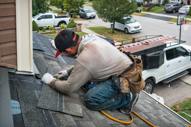 Professional Roofing technician working in Ironia, NJ